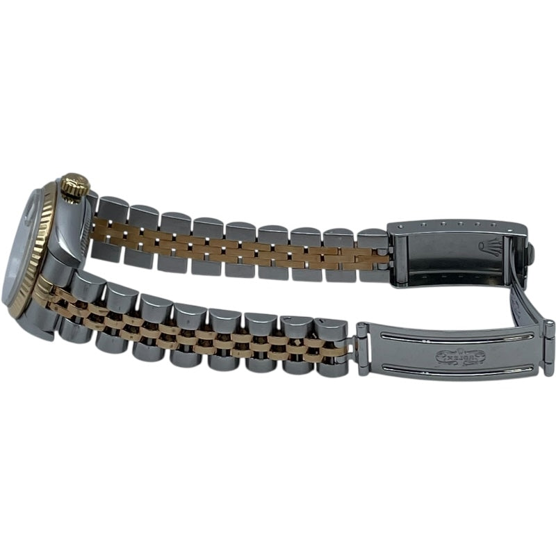 ロレックス ROLEX デイトジャスト ホリコン 69173G シルバー K18/SS 自動巻き レディース 腕時計