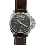 パネライ PANERAI ルミノール1950 3デイズ GMT パワーリザーブ PAM00537 ブラック SS/革ベルト 自動巻き メンズ 腕時計