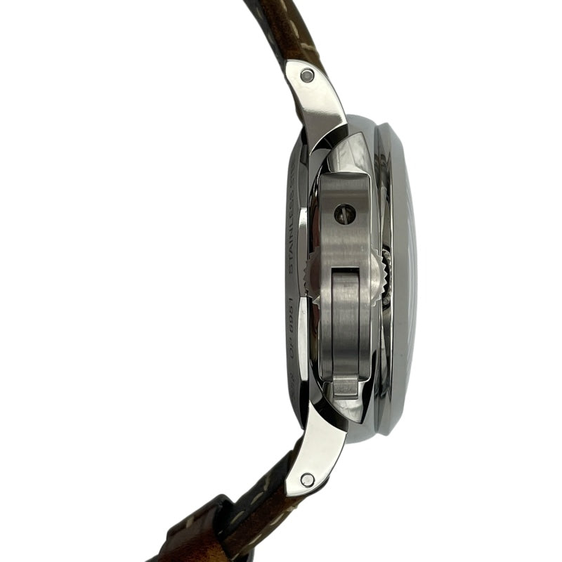 パネライ PANERAI ルミノール1950 3デイズ GMT パワーリザーブ PAM00537 ブラック SS/革ベルト 自動巻き メンズ 腕時計