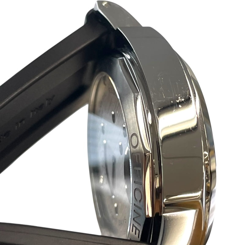 パネライ PANERAI ルミノール レフトハンド 8デイズ アッチャイオ PAM00796 ブラック SS×ラバーベルト 手巻き メンズ 腕時計