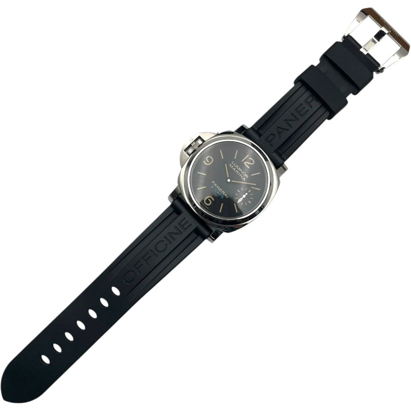 パネライ PANERAI ルミノール レフトハンド 8デイズ アッチャイオ PAM00796 ブラック SS×ラバーベルト 手巻き メンズ 腕時計