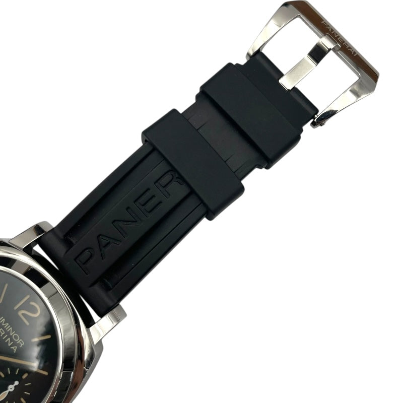 パネライ PANERAI ルミノール レフトハンド 8デイズ アッチャイオ PAM00796 ブラック SS×ラバーベルト 手巻き メンズ 腕時計