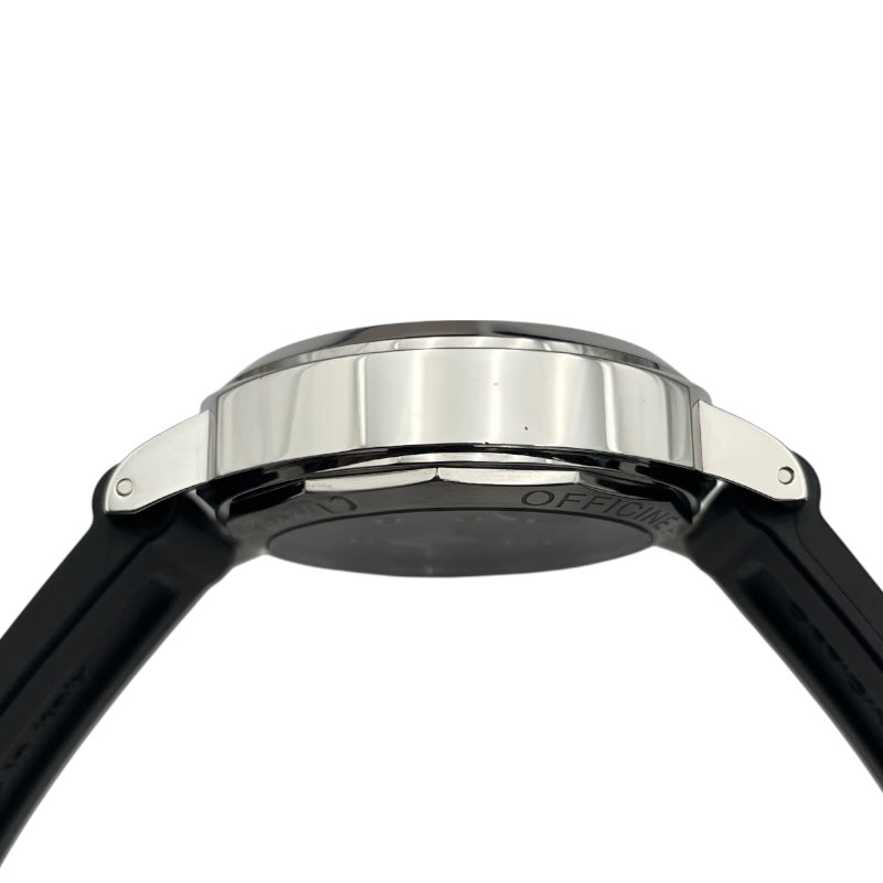 パネライ PANERAI ルミノール レフトハンド 8デイズ アッチャイオ PAM00796 ブラック SS×ラバーベルト 手巻き メンズ 腕時計