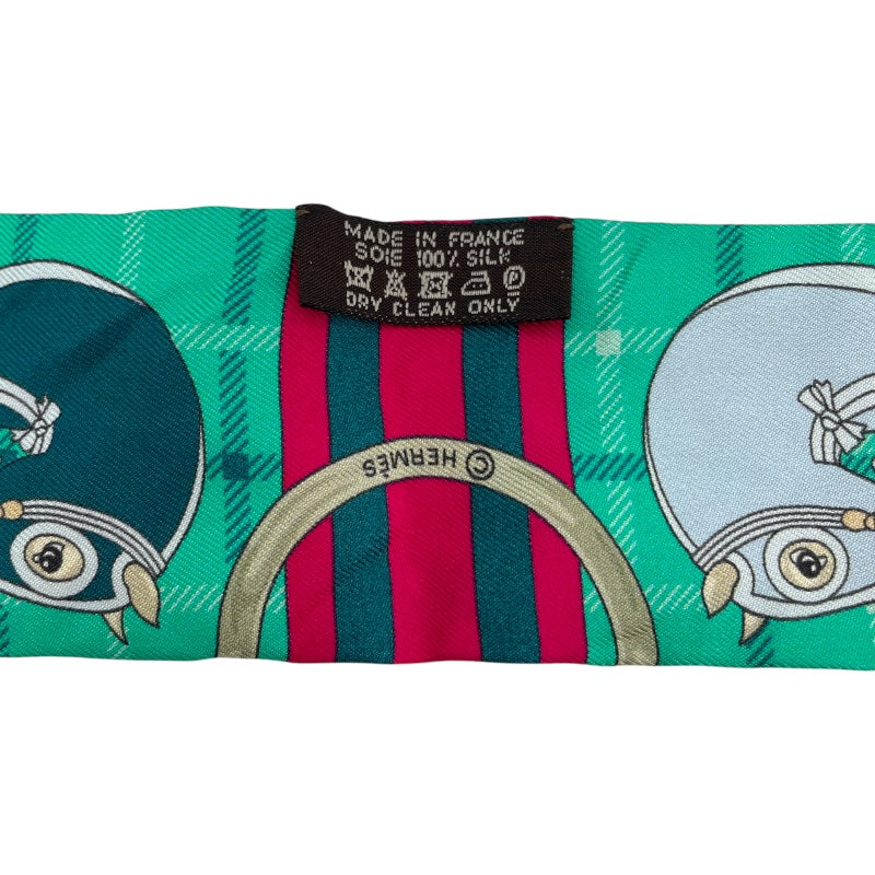 エルメス HERMES ツイリー TATERSALE グリーン シルク レディース スカーフ
