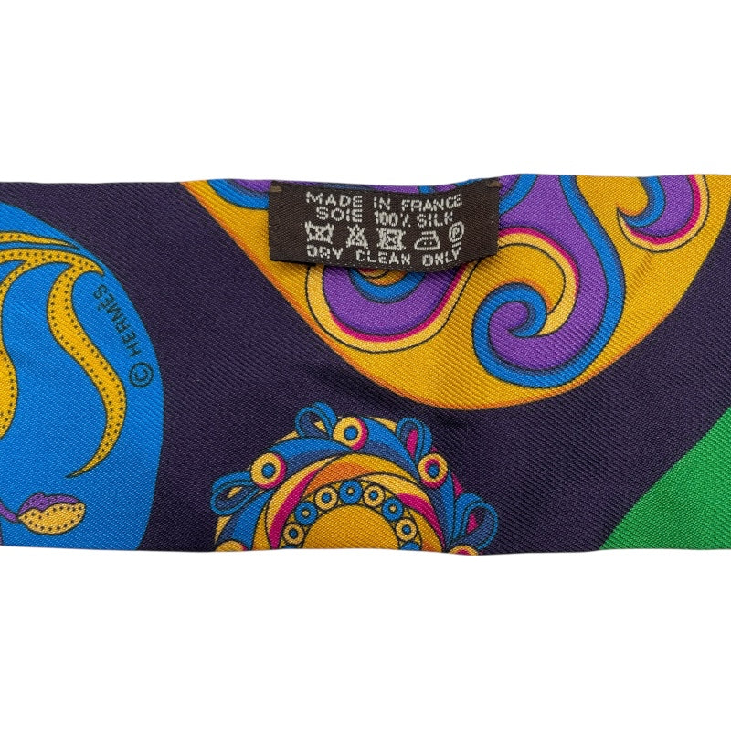 エルメス HERMES ツイリー FOLKLORE マルチカラー シルク レディース スカーフ
