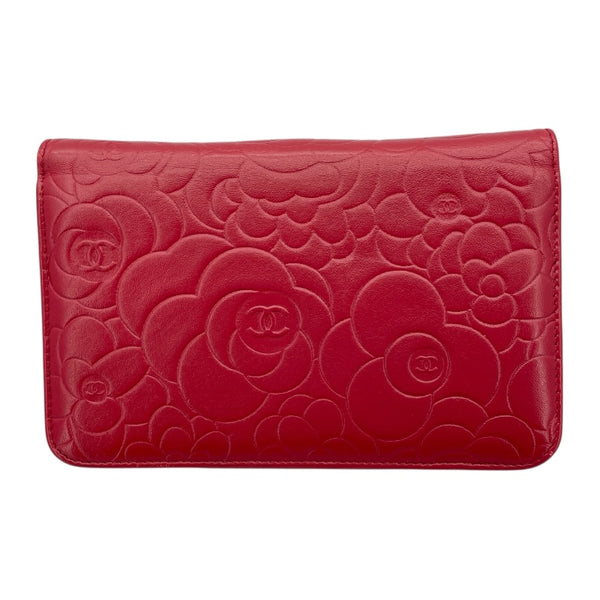 シャネル CHANEL マトラッセチェーン ウォレット A33814 19番台 レッド SV金具 カーフスキン レディース ショルダーバッグ