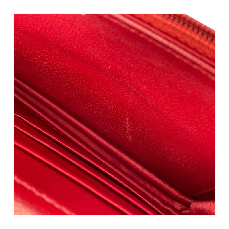 シャネル CHANEL マトラッセチェーン ウォレット A33814 19番台 レッド SV金具 カーフスキン レディース ショルダーバッグ