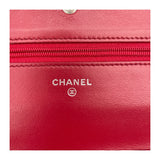 シャネル CHANEL マトラッセチェーン ウォレット A33814 19番台 レッド SV金具 カーフスキン レディース ショルダーバッグ
