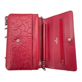 シャネル CHANEL マトラッセチェーン ウォレット A33814 19番台 レッド SV金具 カーフスキン レディース ショルダーバッグ