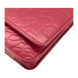 シャネル CHANEL マトラッセチェーン ウォレット A33814 19番台 レッド SV金具 カーフスキン レディース ショルダーバッグ