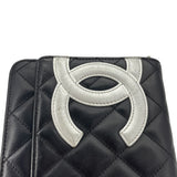 シャネル CHANEL カンボンラインチェーンウォレット A46646 15番台 ブラック SV金具 カーフ レディース ウォレットチェーン