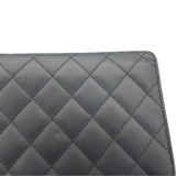 シャネル CHANEL カンボンラインチェーンウォレット A46646 20番台 ブラック SV金具 カーフ レディース ウォレットチェーン