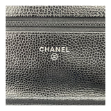 シャネル CHANEL マトラッセ チェーンウォレット AP0250 ブラック SV金具 キャビアスキン レディース ショルダーバッグ