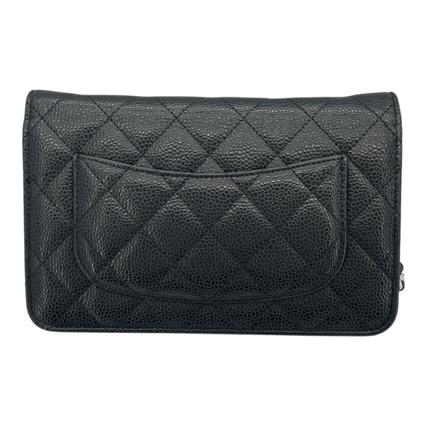 シャネル CHANEL マトラッセ チェーンウォレット AP0250 ブラック SV金具 キャビアスキン レディース ショルダーバッグ
