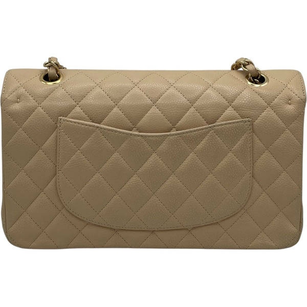 シャネル CHANEL マトラッセ25 A01112 14番台 ベージュ GD金具 キャビア レディース ショルダーバッグ