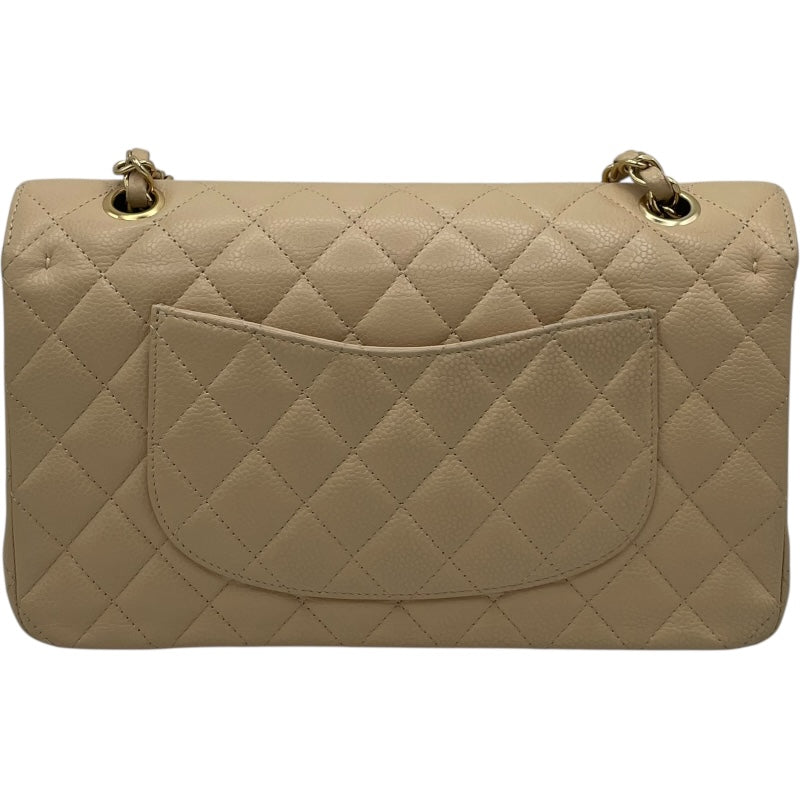 シャネル CHANEL マトラッセ25 A01112 14番台 ベージュ GD金具 キャビア レディース ショルダーバッグ