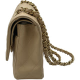 シャネル CHANEL マトラッセ25 A01112 14番台 ベージュ GD金具 キャビア レディース ショルダーバッグ