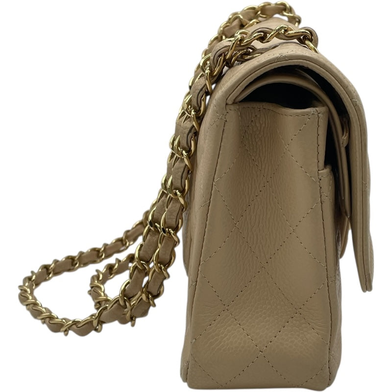 シャネル CHANEL マトラッセ25 A01112 14番台 ベージュ GD金具 キャビア レディース ショルダーバッグ