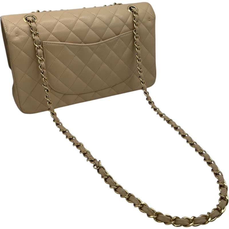 シャネル CHANEL マトラッセ25 A01112 14番台 ベージュ GD金具 キャビア レディース ショルダーバッグ