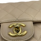 シャネル CHANEL マトラッセ25 A01112 14番台 ベージュ GD金具 キャビア レディース ショルダーバッグ