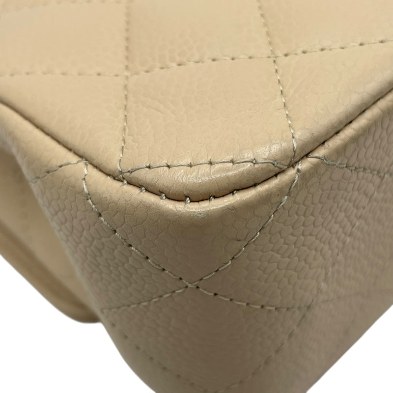 シャネル CHANEL マトラッセ25 A01112 14番台 ベージュ GD金具 キャビア レディース ショルダーバッグ