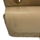 シャネル CHANEL マトラッセ25 A01112 14番台 ベージュ GD金具 キャビア レディース ショルダーバッグ