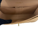 シャネル CHANEL デカマトラッセ30 A58600 27番台 ベージュ GD金具 キャビア レディース ショルダーバッグ