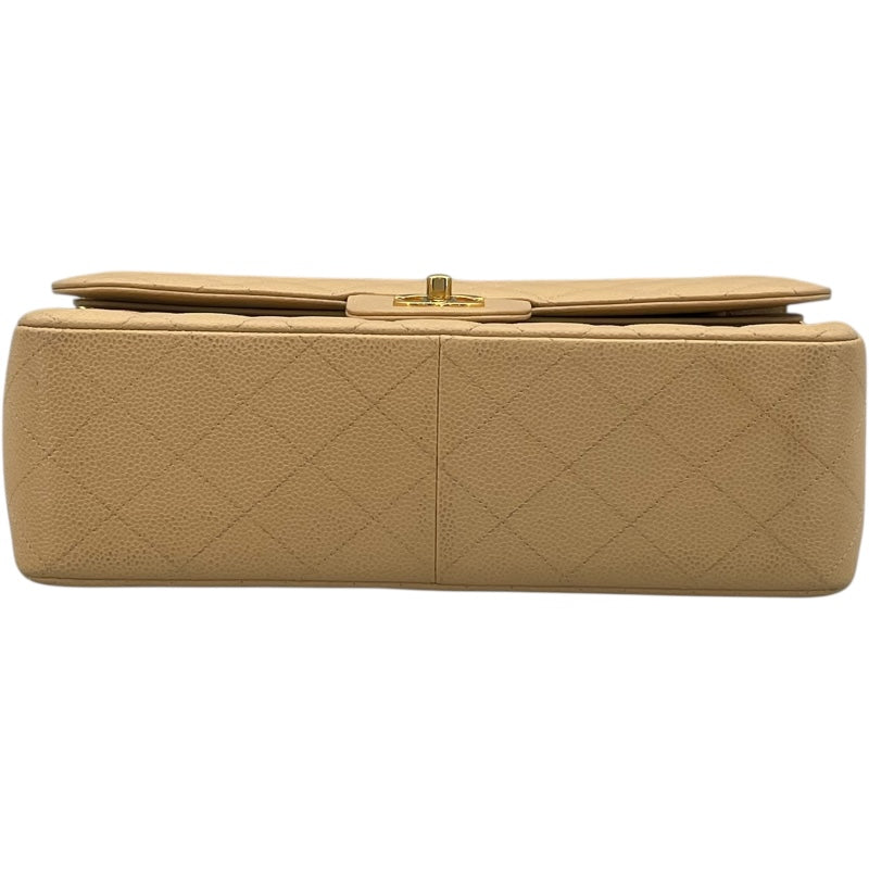 シャネル CHANEL デカマトラッセ30 A58600 27番台 ベージュ GD金具 キャビア レディース ショルダーバッグ