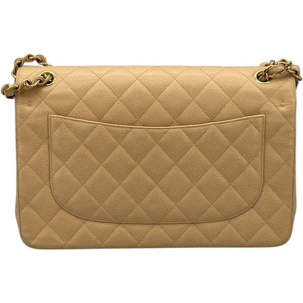 シャネル CHANEL デカマトラッセ30 A58600 27番台 ベージュ GD金具 キャビア レディース ショルダーバッグ