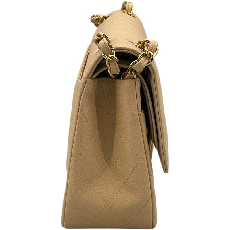 シャネル CHANEL デカマトラッセ30 A58600 27番台 ベージュ GD金具 キャビア レディース ショルダーバッグ