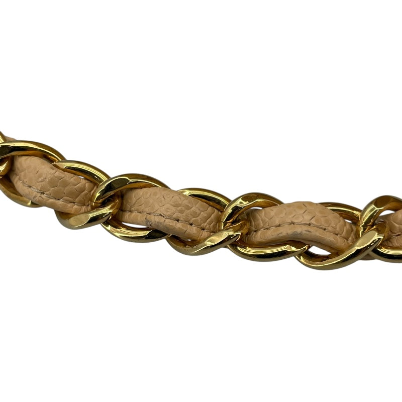 シャネル CHANEL デカマトラッセ30 A58600 27番台 ベージュ GD金具 キャビア レディース ショルダーバッグ