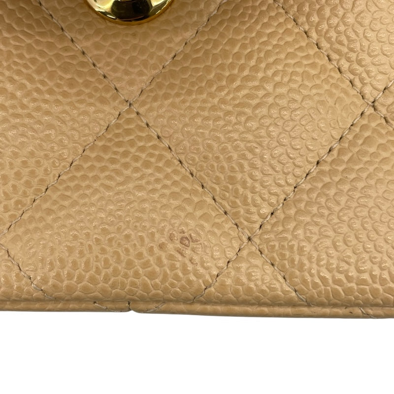 シャネル CHANEL デカマトラッセ30 A58600 27番台 ベージュ GD金具 キャビア レディース ショルダーバッグ