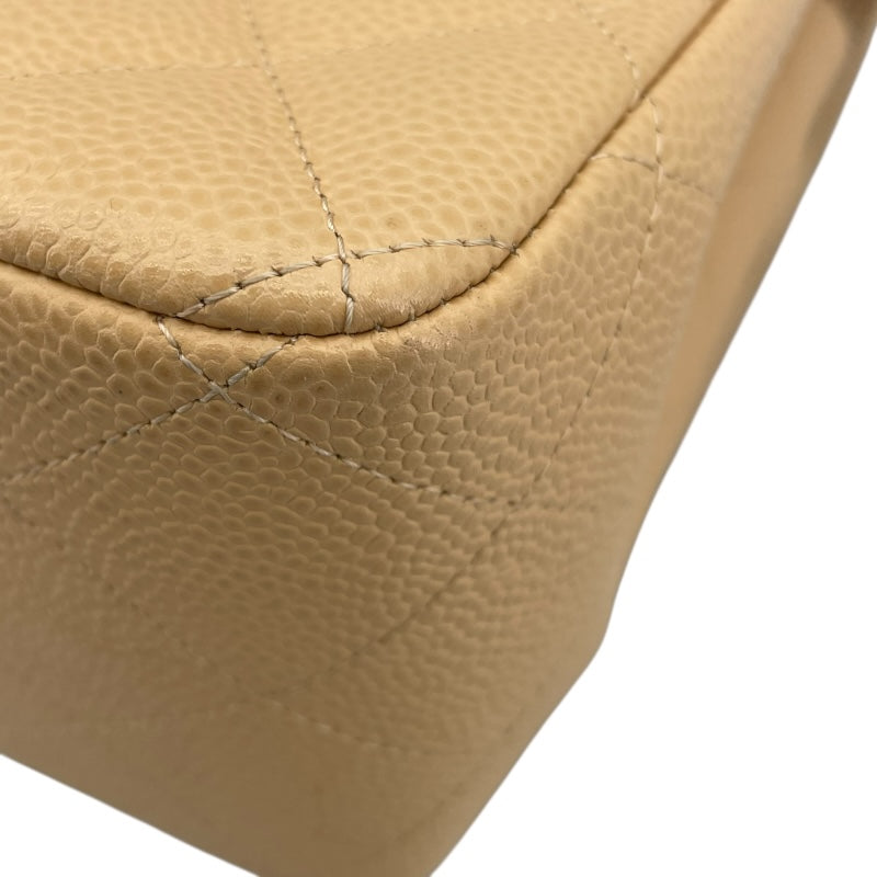 シャネル CHANEL デカマトラッセ30 A58600 27番台 ベージュ GD金具 キャビア レディース ショルダーバッグ