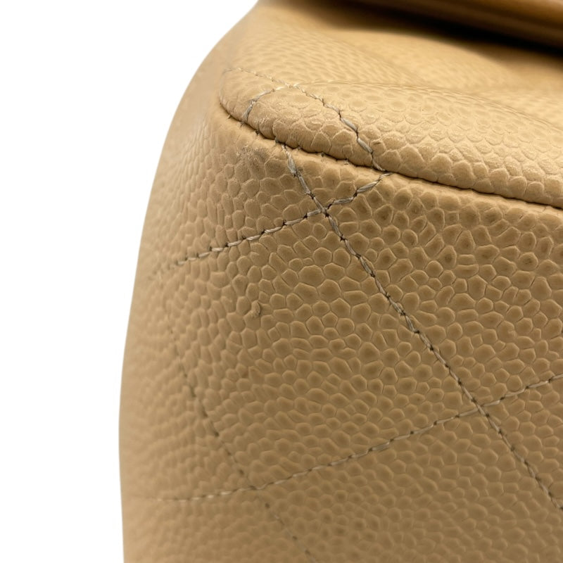 シャネル CHANEL デカマトラッセ30 A58600 27番台 ベージュ GD金具 キャビア レディース ショルダーバッグ