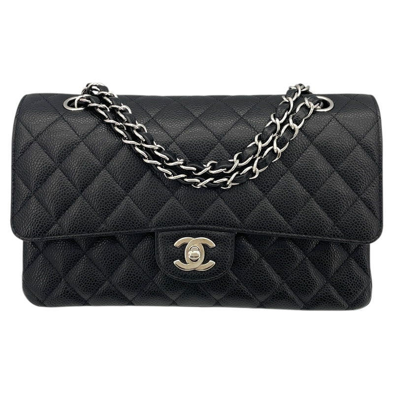 シャネル CHANEL マトラッセ25 A01112 15番台 ブラック SV金具 キャビアスキン レディース ショルダーバッグ