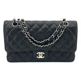 シャネル CHANEL マトラッセ25 A01112 18番台 ブラック SV金具 キャビアスキン レディース ショルダーバッグ