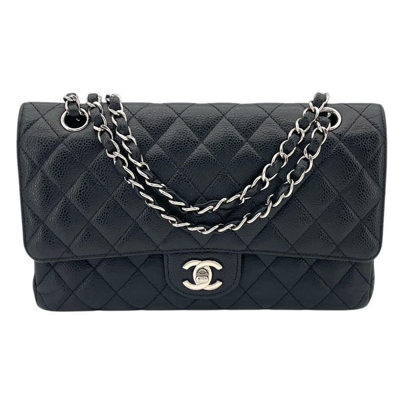 シャネル CHANEL マトラッセ25 A01112 18番台 ブラック SV金具 キャビアスキン レディース ショルダーバッグ