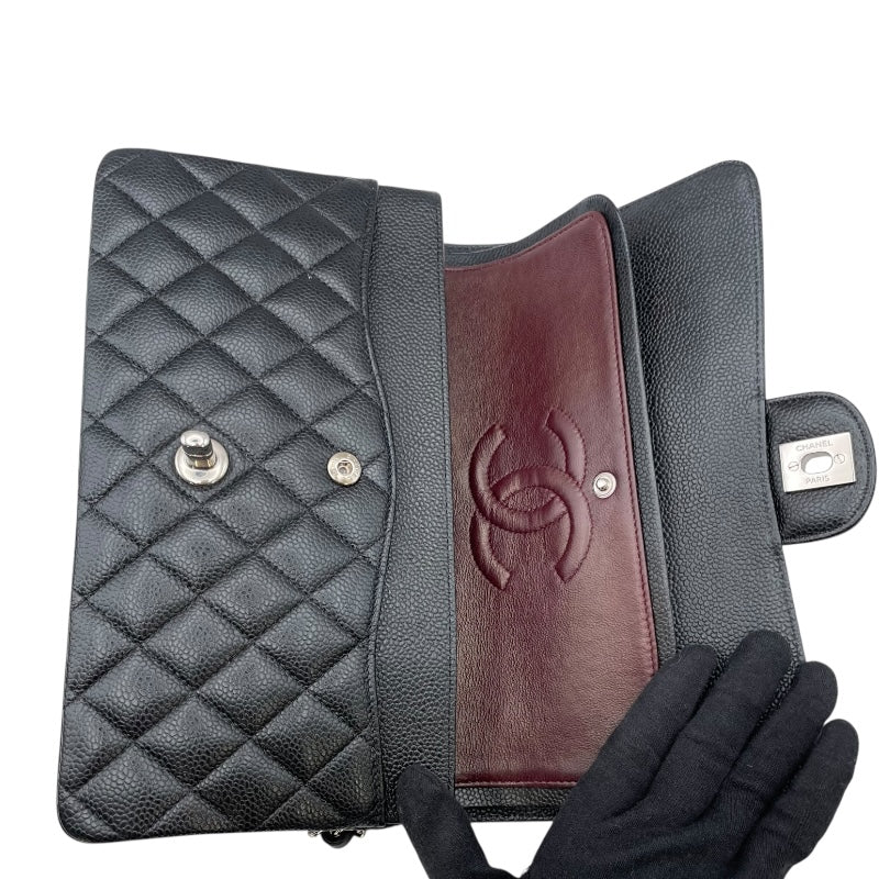 シャネル CHANEL マトラッセ25 A01112 16番台 ブラック SV金具 キャビア レディース ショルダーバッグ