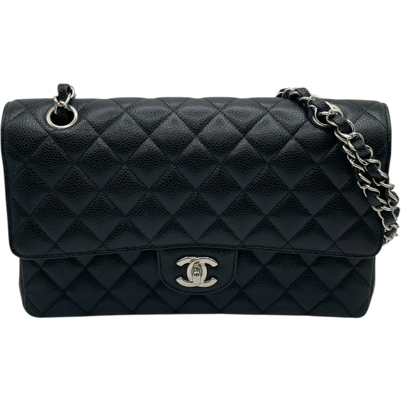 シャネル CHANEL マトラッセ25 A01112 21番台 ブラック SV金具 キャビア レディース ショルダーバッグ