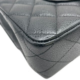 シャネル CHANEL マトラッセ25 A01112 21番台 ブラック SV金具 キャビア レディース ショルダーバッグ