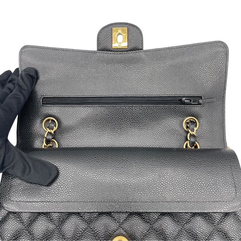 シャネル CHANEL マトラッセ25 A01112 28番台 ブラック GD金具 キャビア レディース ショルダーバッグ