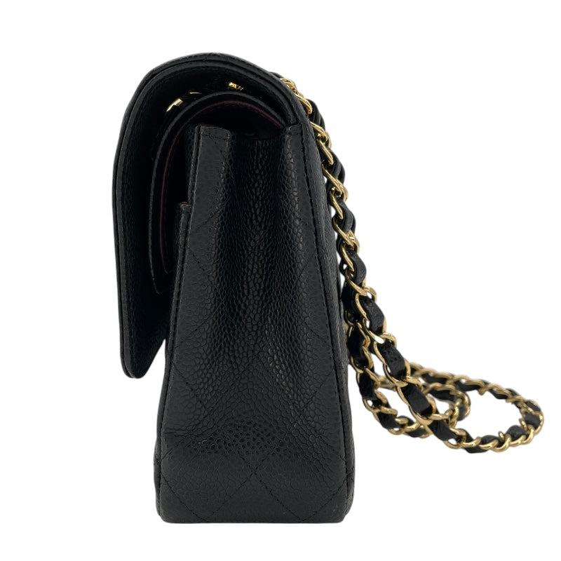 シャネル CHANEL マトラッセ25 A01112 21番台 ブラック GD金具 キャビアスキン レディース ショルダーバッグ