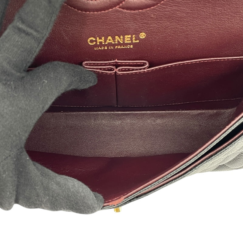 シャネル CHANEL マトラッセ25 A01112 21番台 ブラック GD金具 キャビアスキン レディース ショルダーバッグ