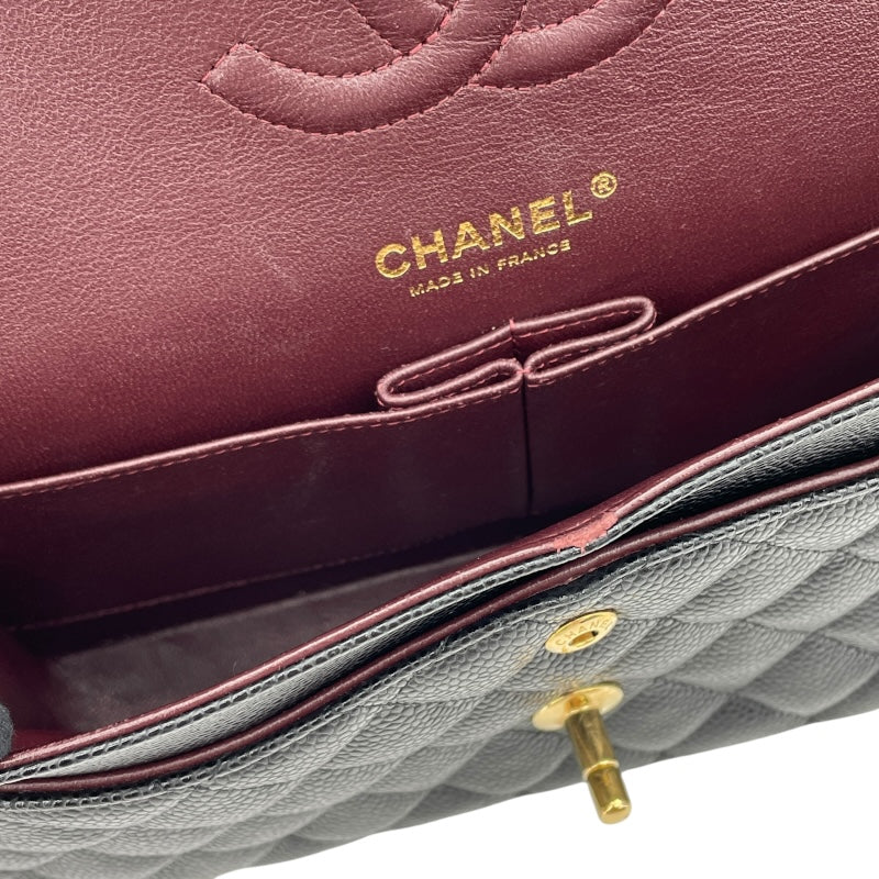 シャネル CHANEL マトラッセ25 A01112 21番台 ブラック GD金具 キャビアスキン レディース ショルダーバッグ