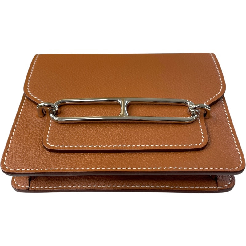 エルメス HERMES ルリ スリム U刻印 ゴールド/ライム エバーカラー レディース コインケース