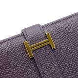 エルメス HERMES ベアンスフレ ヴェルソ Y刻 レザンxアネモネ GD金具 エプソン レディース 長財布