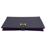 エルメス HERMES ベアンスフレ ヴェルソ Y刻 レザンxアネモネ GD金具 エプソン レディース 長財布