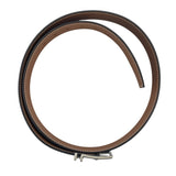 エルメス HERMES ネイサン32 85 W刻 ゴールドxブラック SV金具 ボックスカーフ/トゴ メンズ ベルト