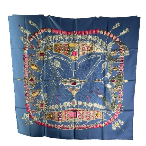 エルメス HERMES カレ90 貴重な場所 マルチカラー シルク レディース スカーフ