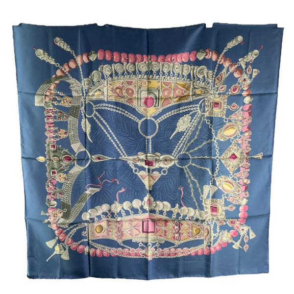 エルメス HERMES カレ90 貴重な場所 マルチカラー シルク レディース スカーフ